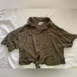 ASOS button down crop top